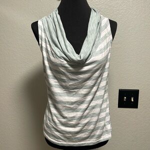 Converse Sleeveless Cowl Neck Striped Top Size Medium